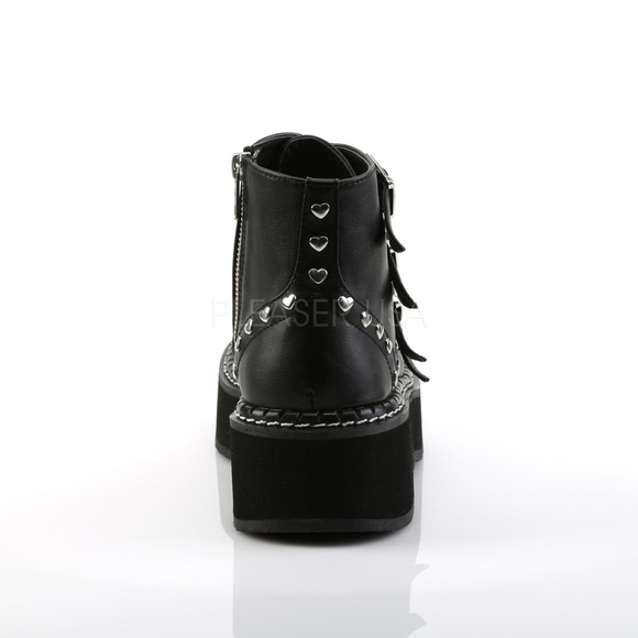 Gothic Heart Studded Ankle Boots - Picture 5 of 5